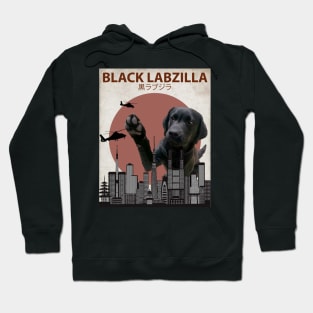 Black Labzilla - Giant Labrador Retriever Lab Dog Monster Hoodie